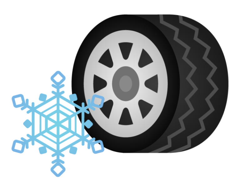 冬用タイヤのイラスト